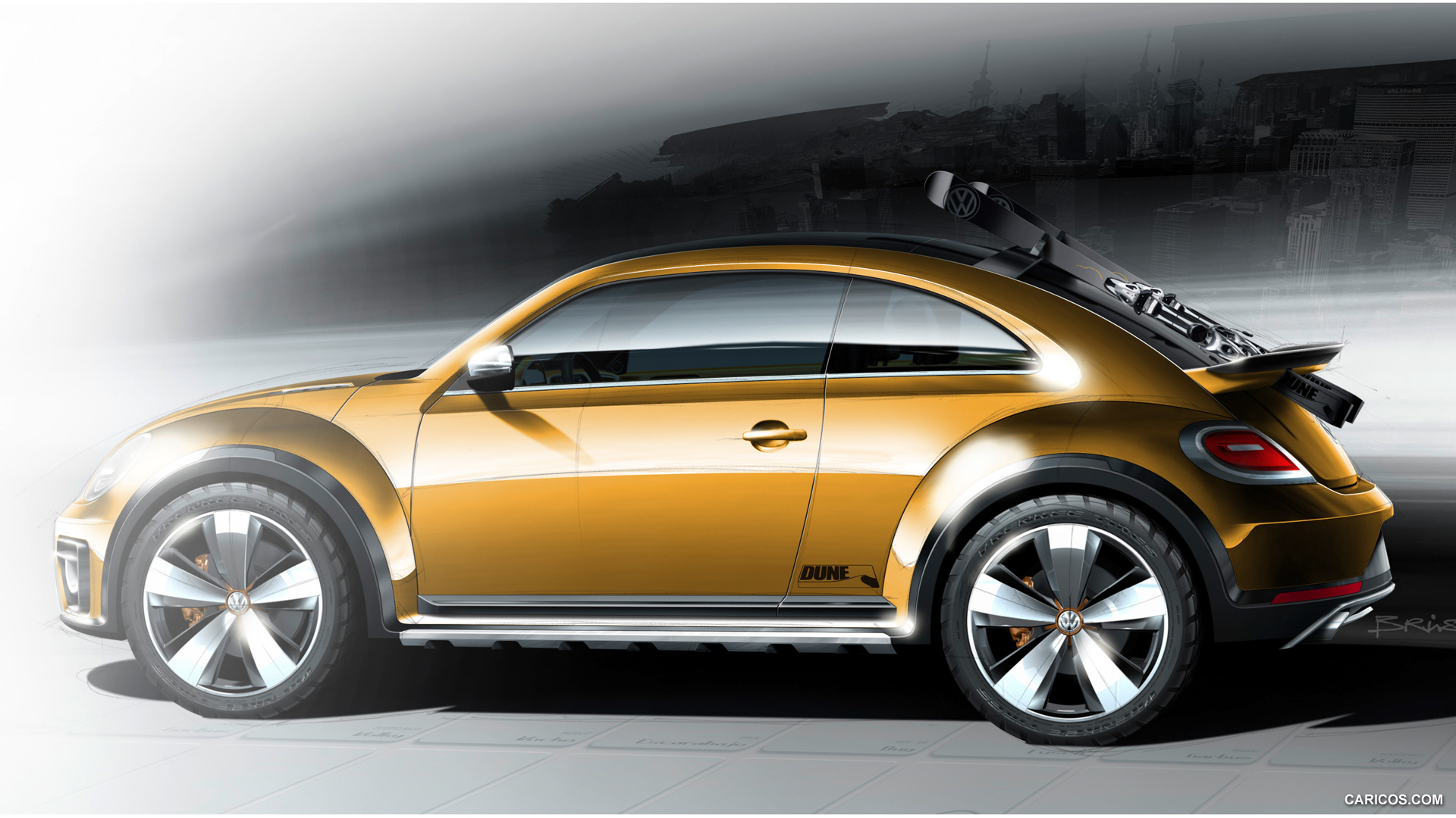 Nice Images Collection: 2014 Volkswagen Beetle Dune Concept Desktop Wallpapers