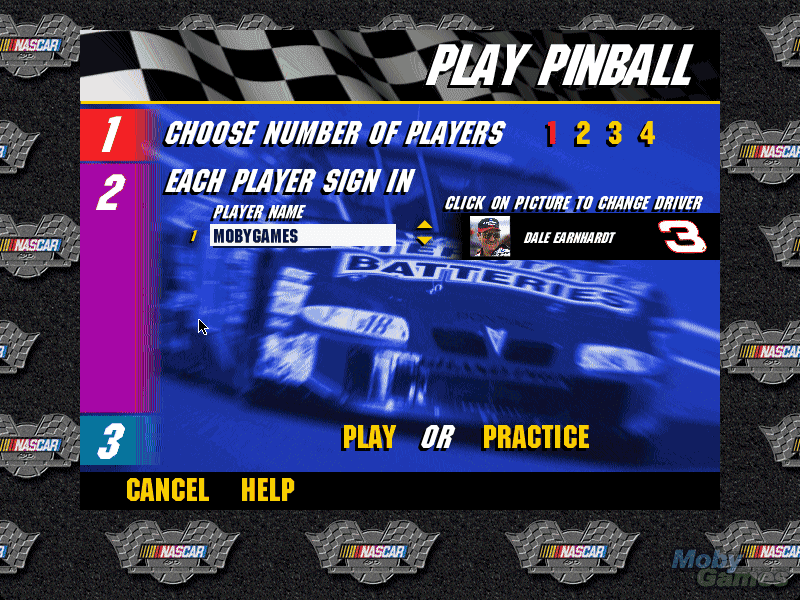 3-D Ultra NASCAR Pinball #16