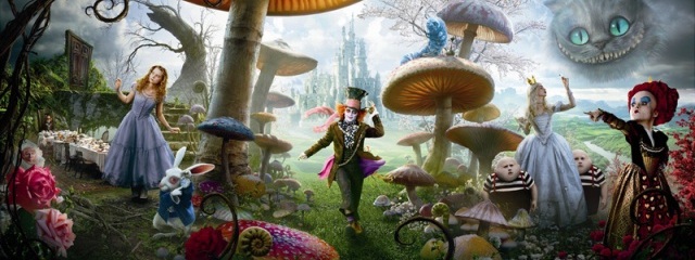 HD Quality Wallpaper | Collection: Movie, 640x240 Alice In Wonderland (2010)