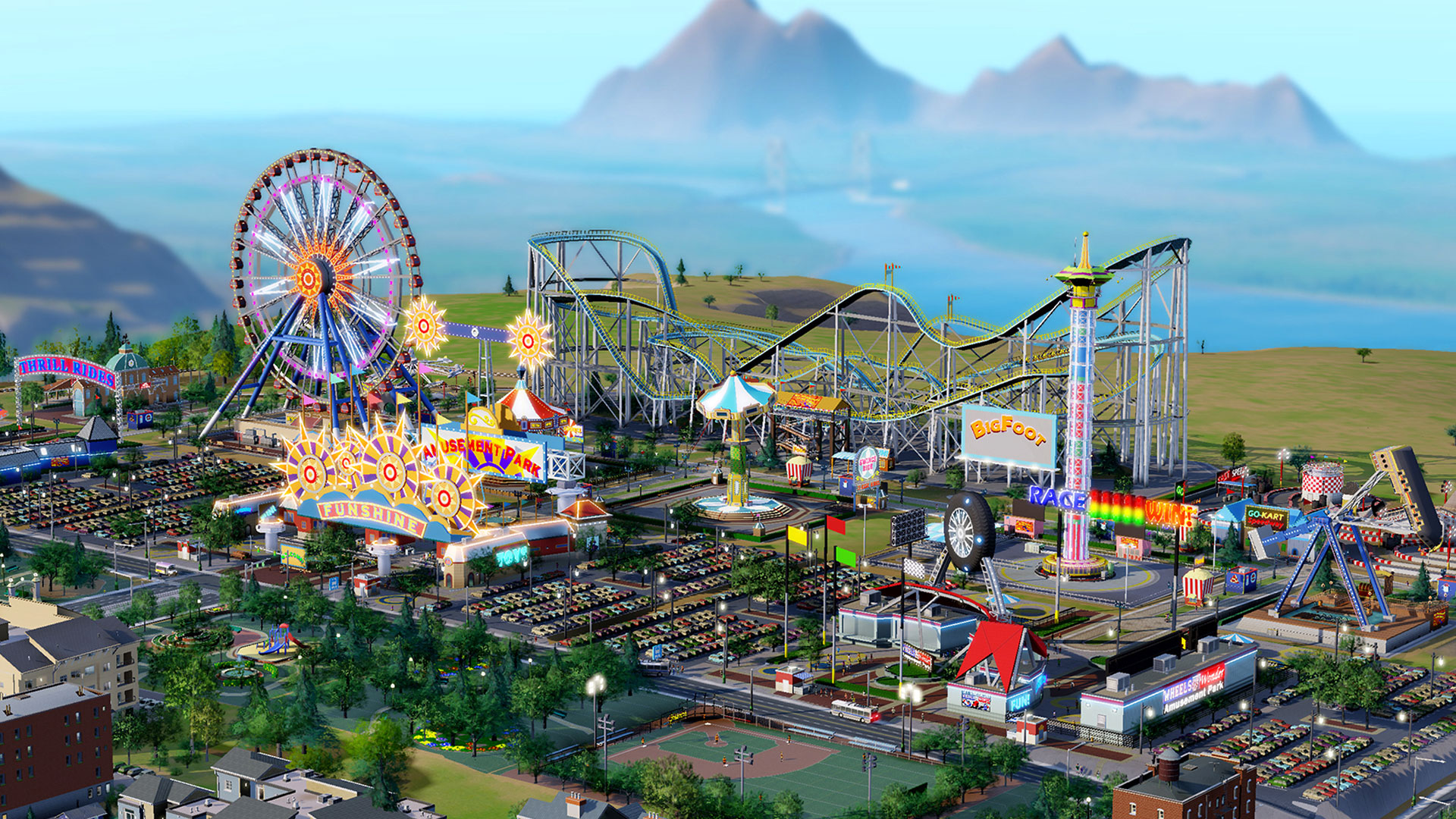 Amusement Park Backgrounds, Compatible - PC, Mobile, Gadgets| 1920x1080 px