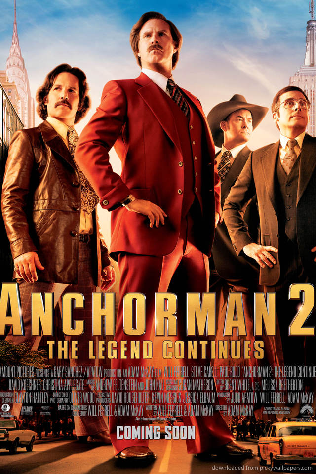 Nice wallpapers Anchorman 2: The Legend Continues 640x960px
