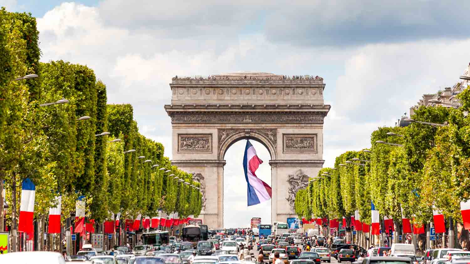 HD Quality Wallpaper | Collection: Man Made, 1500x844 Arc De Triomphe