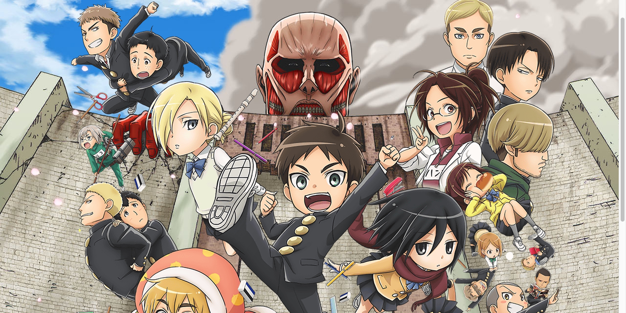 Nice wallpapers Attack On Titan 2048x1024px