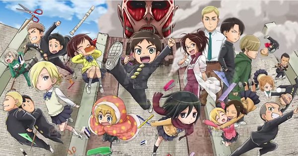 HD Quality Wallpaper | Collection: Anime, 600x315 Attack On Titan: Junior High
