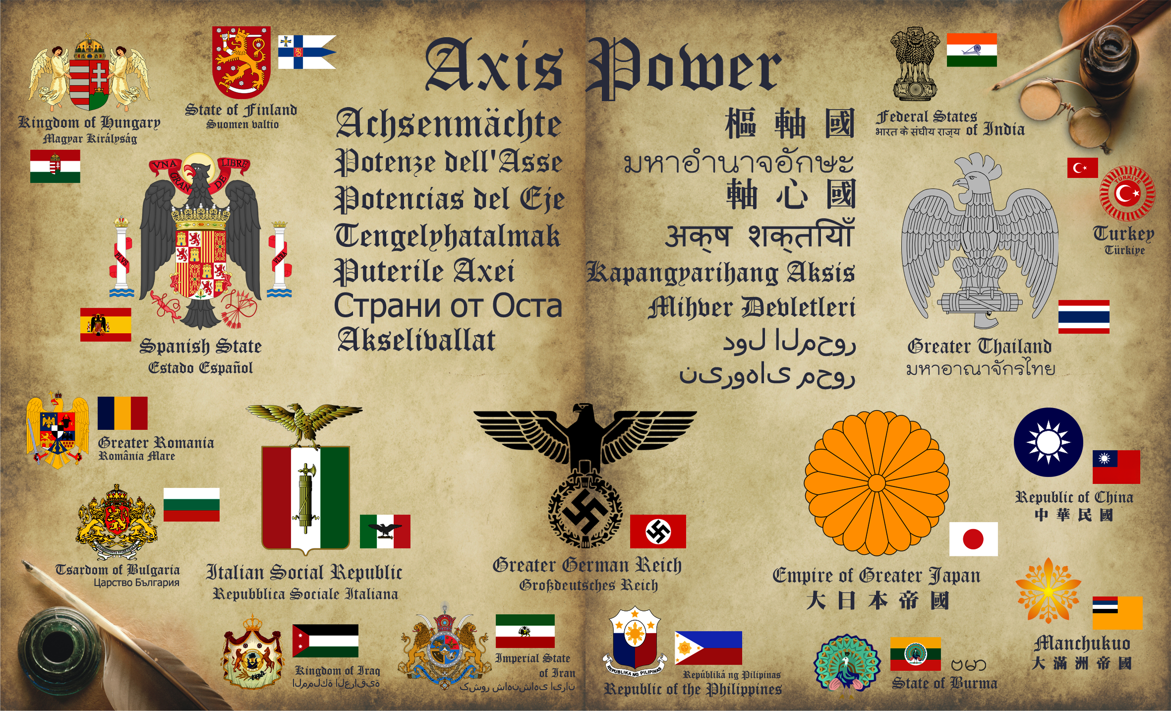Axis Powers Backgrounds, Compatible - PC, Mobile, Gadgets| 2362x1434 px
