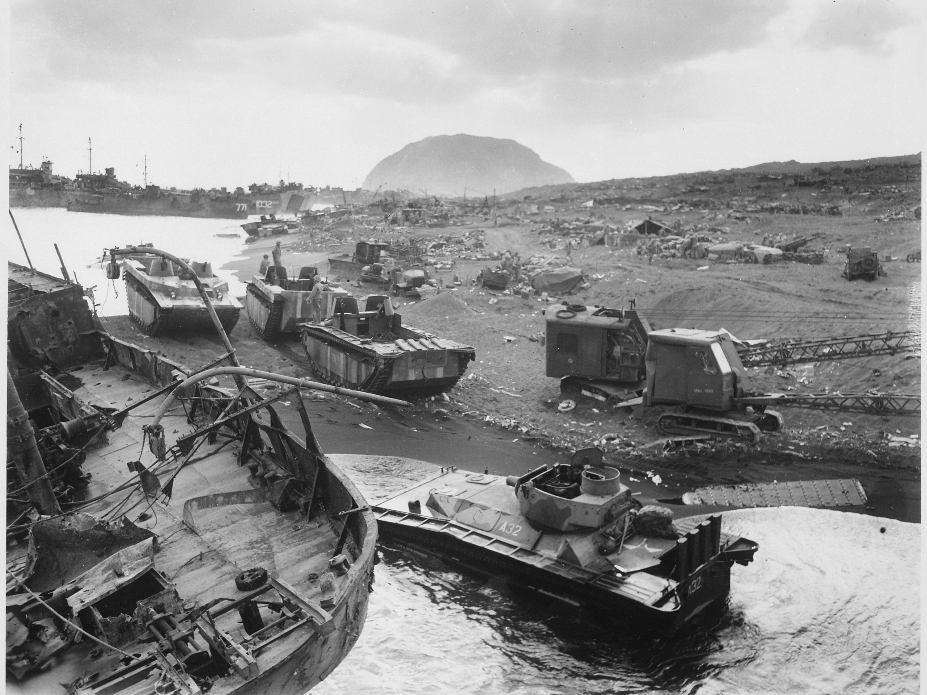Nice Images Collection: Battle Of Iwo Jima Desktop Wallpapers