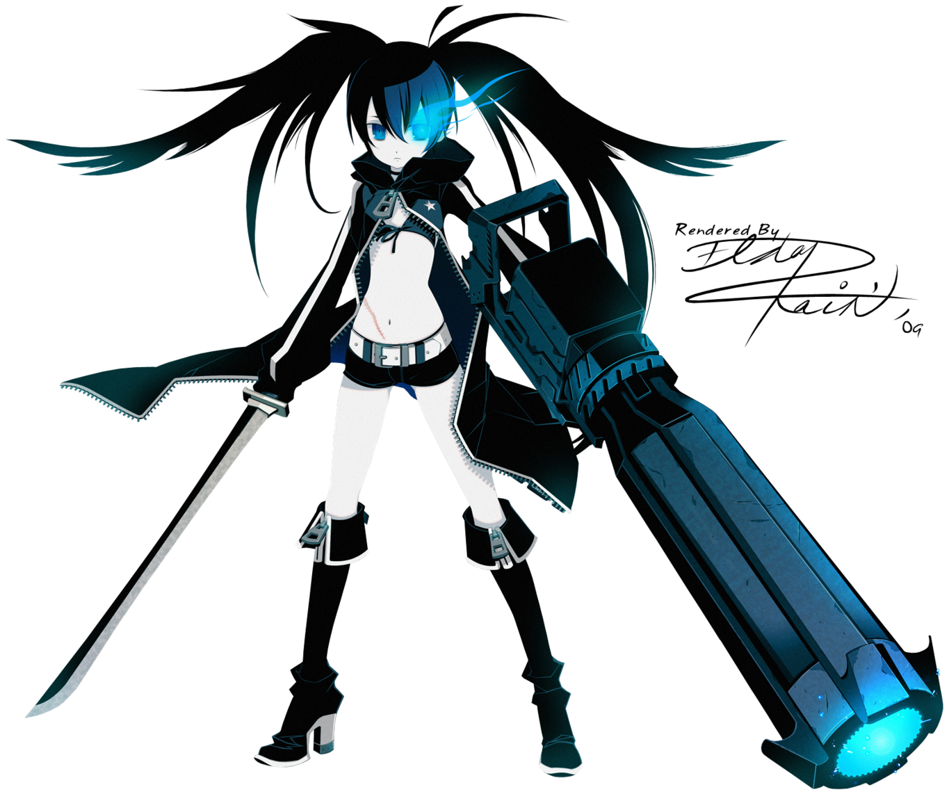 Nice wallpapers Black Rock Shooter 1365x1142px