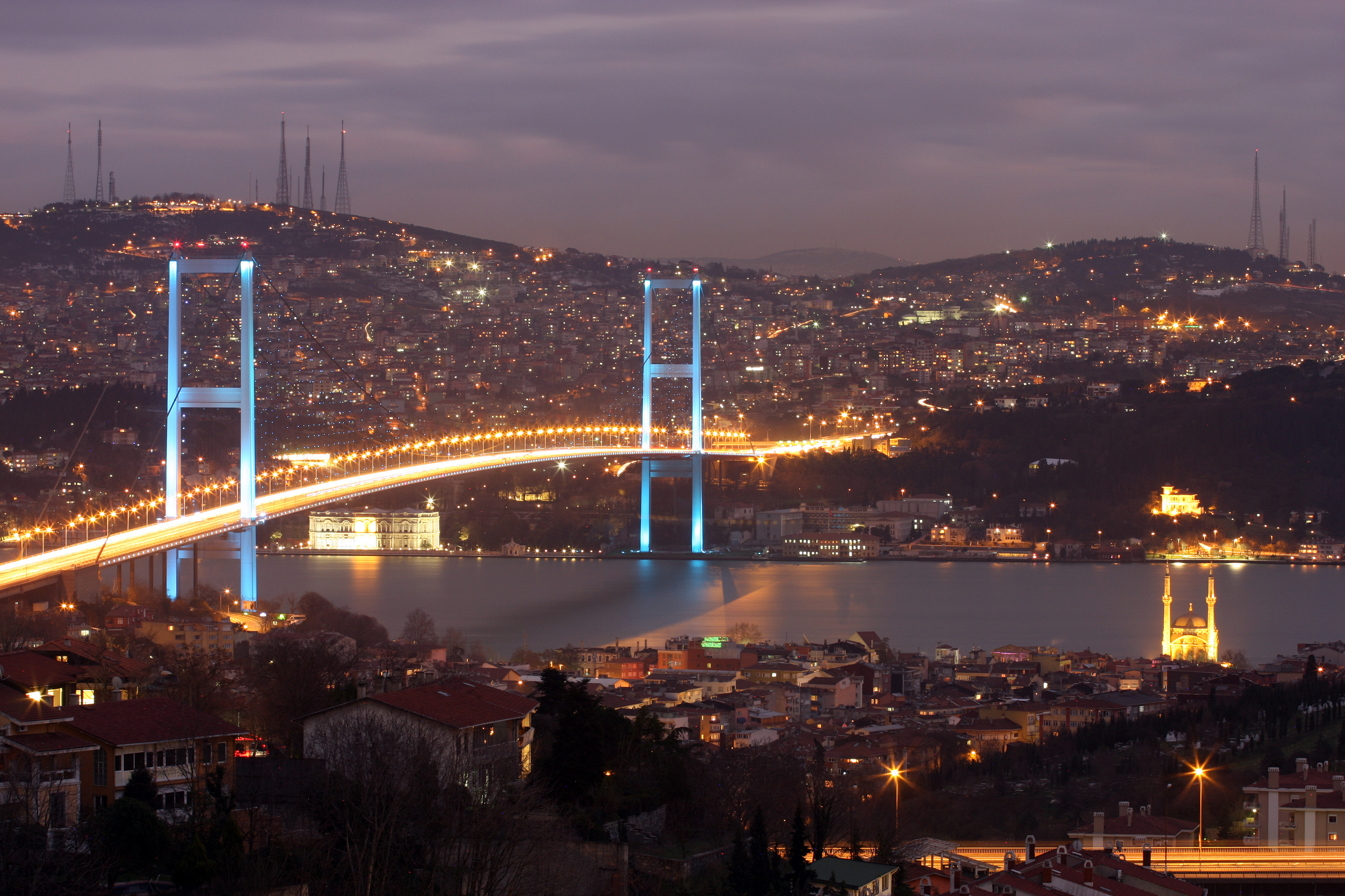 Bosphorus Bridge Backgrounds, Compatible - PC, Mobile, Gadgets| 7776x5184 px