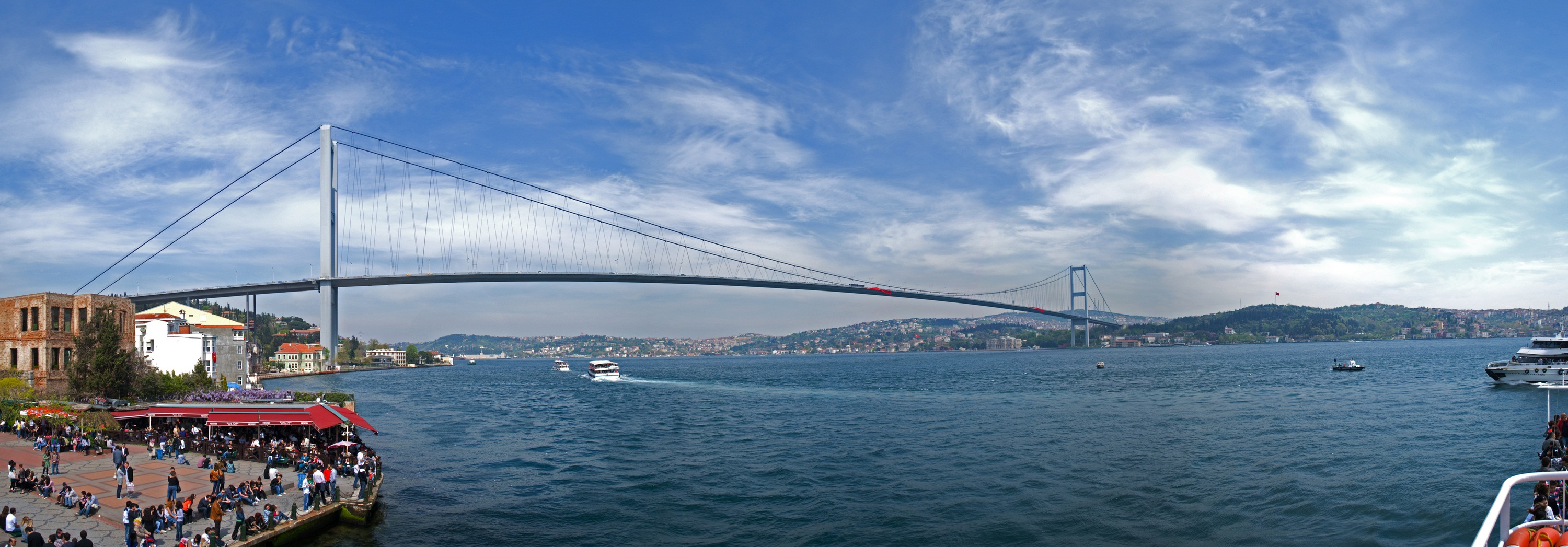 HD Quality Wallpaper | Collection: Man Made, 3000x1047 Bosphorus Bridge