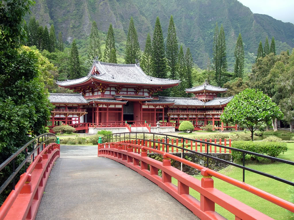 Byodo-in Temple Backgrounds, Compatible - PC, Mobile, Gadgets| 1024x768 px