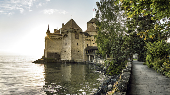 Nice Images Collection: Château De Chillon Desktop Wallpapers