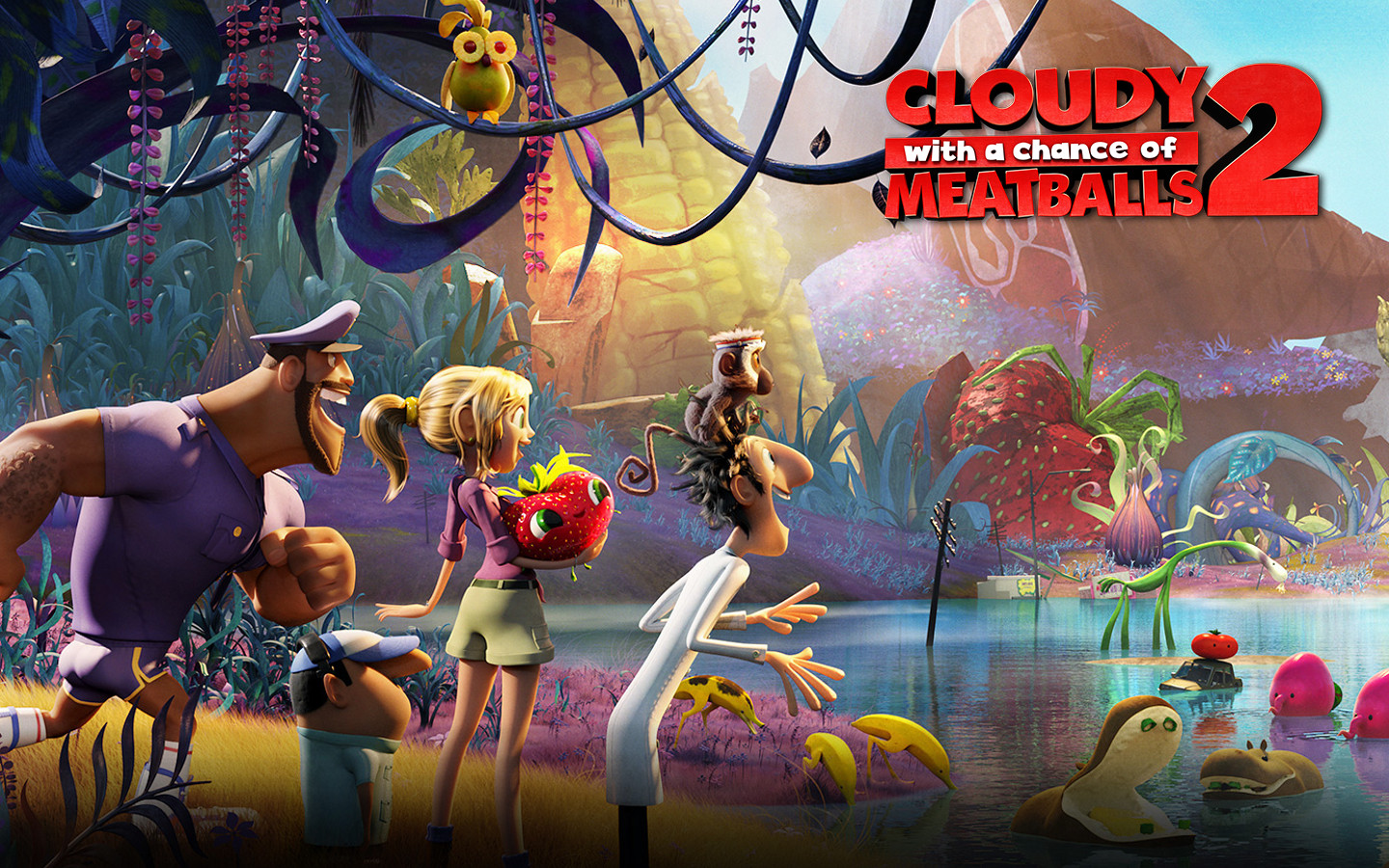Nice Images Collection: Cloudy With A Chance Of Meatballs 2 Desktop Wallpapers