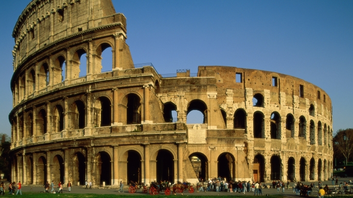 HD Quality Wallpaper | Collection: Man Made, 686x385 Colosseum