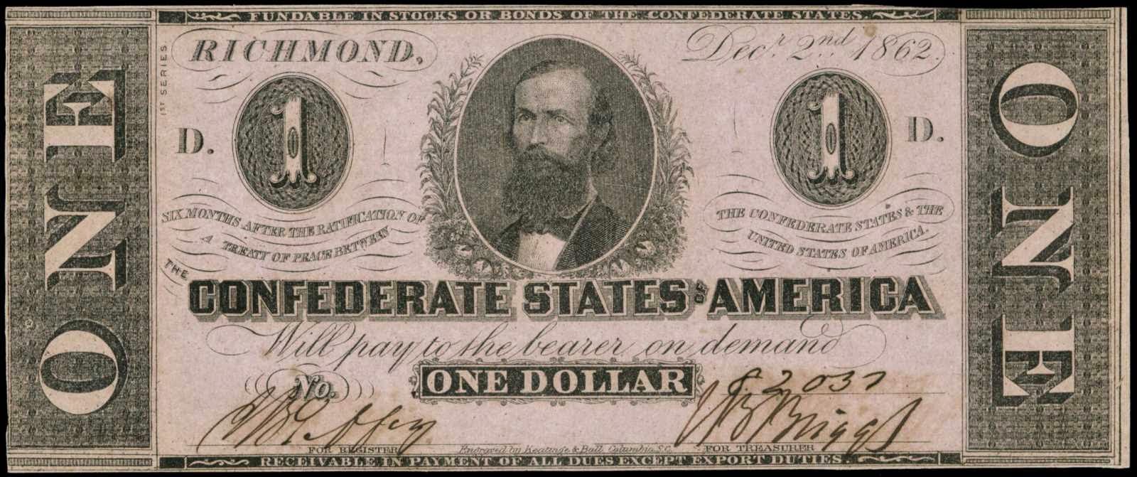 Confederate States Of America Dollar #8