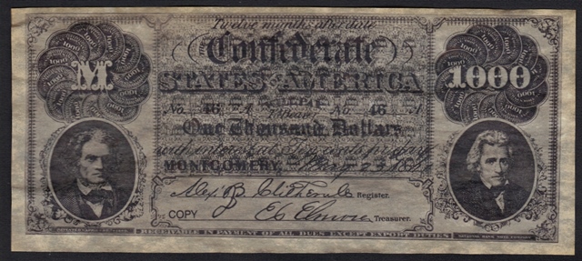 Images of Confederate States Of America Dollar | 640x287