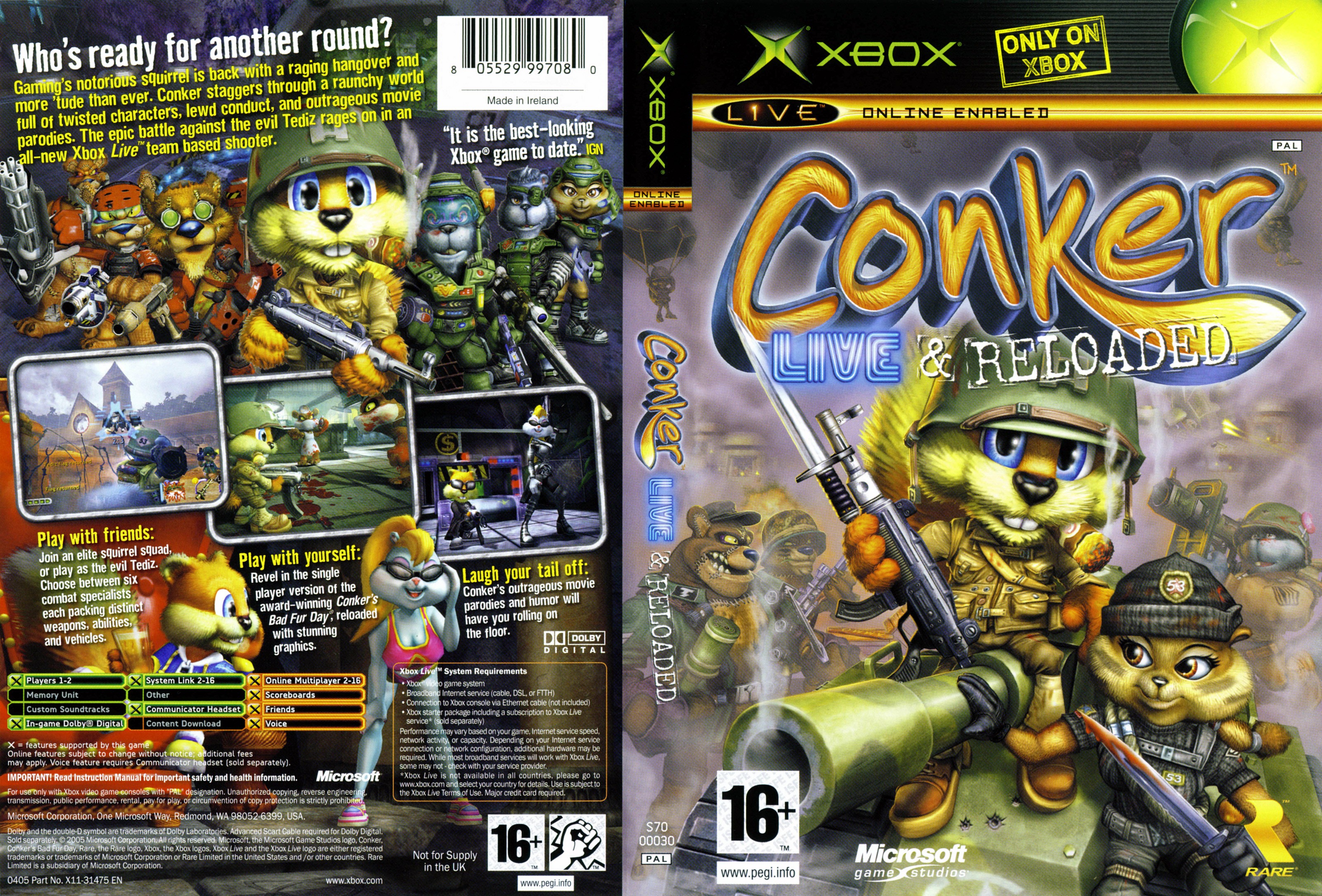 Conker Live & Reloaded Cover Download * Microsoft Xbox Covers * The Iso...