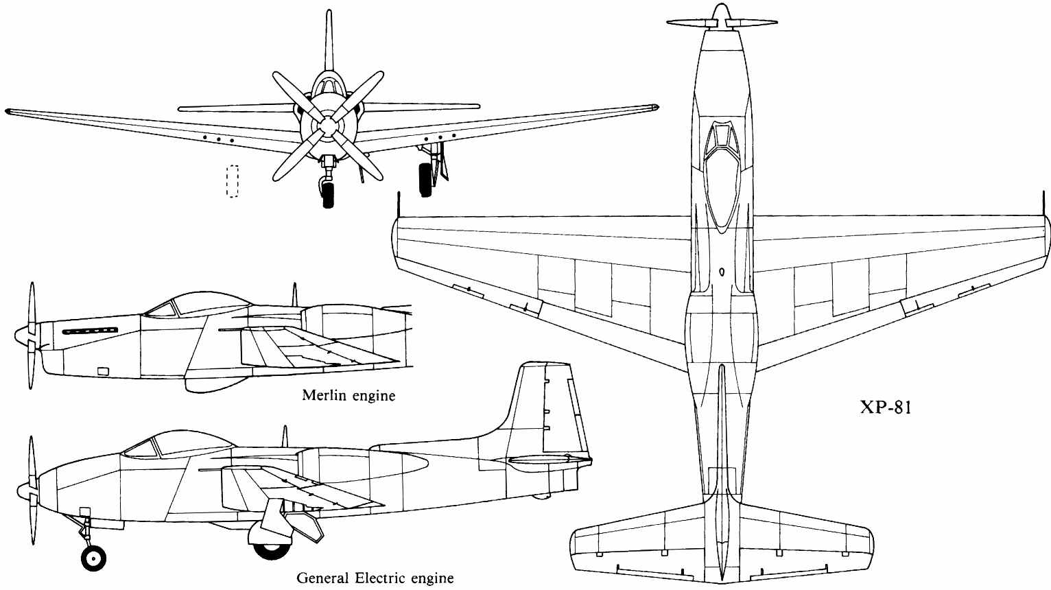 Images of Consolidated Vultee XP-81 | 1532x860