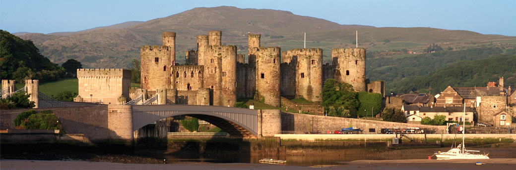 HD Quality Wallpaper | Collection: Man Made, 1040x344 Conwy Castle