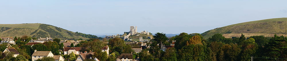 HD Quality Wallpaper | Collection: Man Made, 1000x215 Corfe Castle