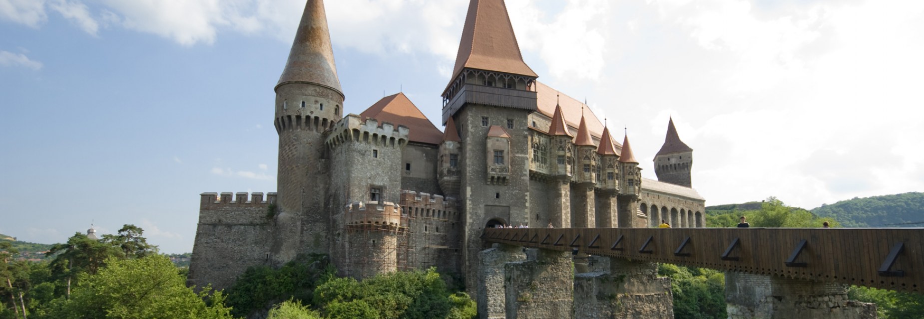 HD Quality Wallpaper | Collection: Man Made, 1850x640 Corvin Castle