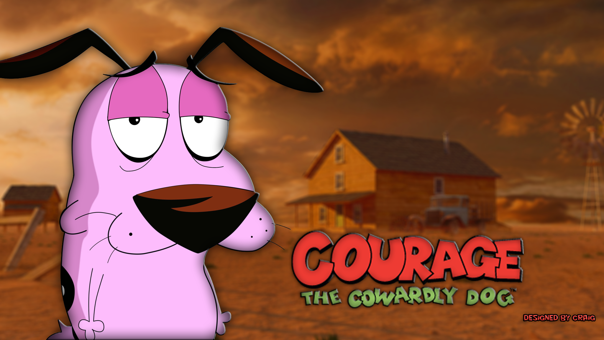 HD Quality Wallpaper | Collection: TV Show, 2048x1152 Courage The Cowardly Dog