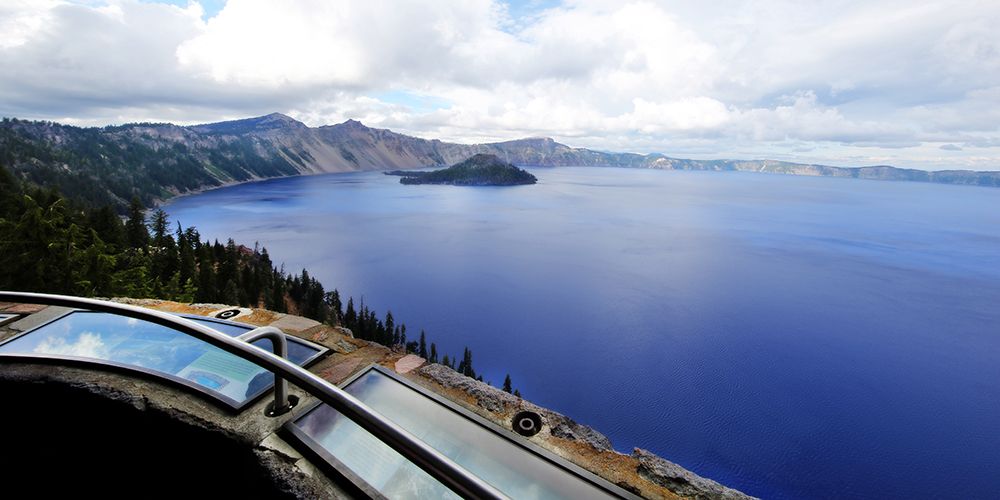High Resolution Wallpaper | Crater Lake 1000x500 px