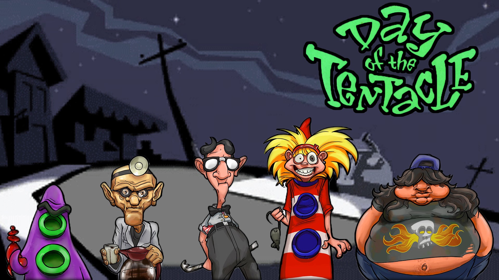 HD Quality Wallpaper | Collection: Video Game, 1920x1080 Day Of The Tentacle (1993)