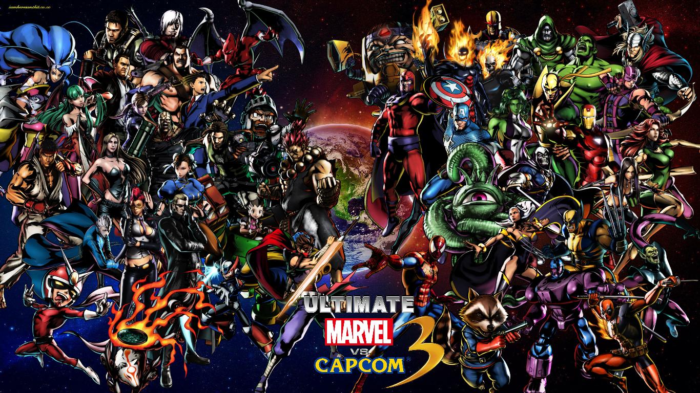HD Quality Wallpaper | Collection: Video Game, 1366x768 Ultimate Marvel Vs. Capcom 3