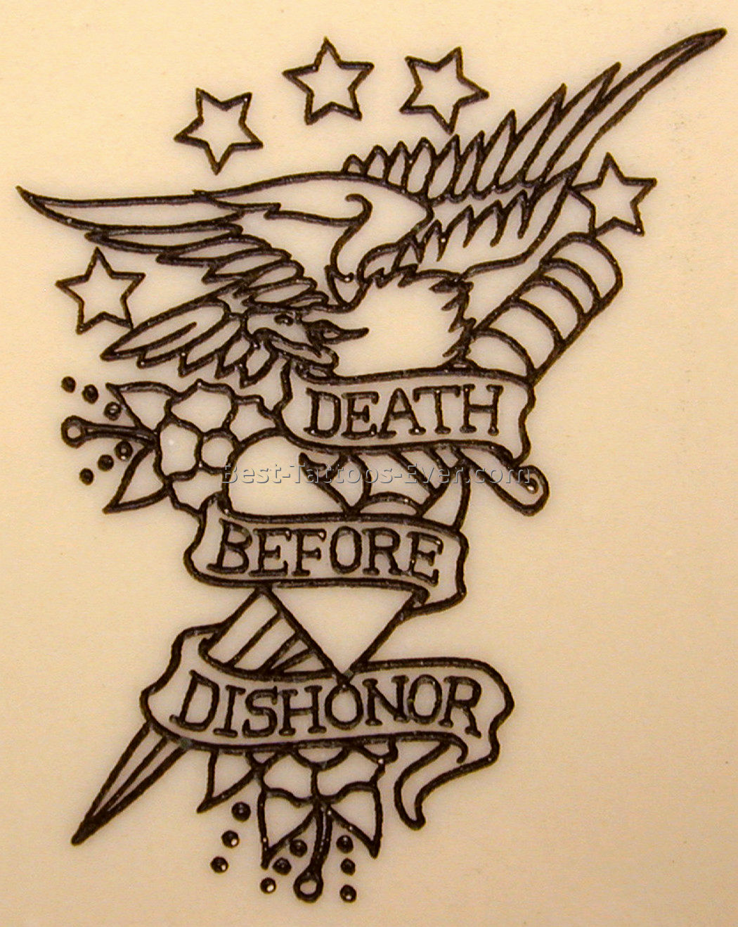 Death before Dishonor тату эскиз