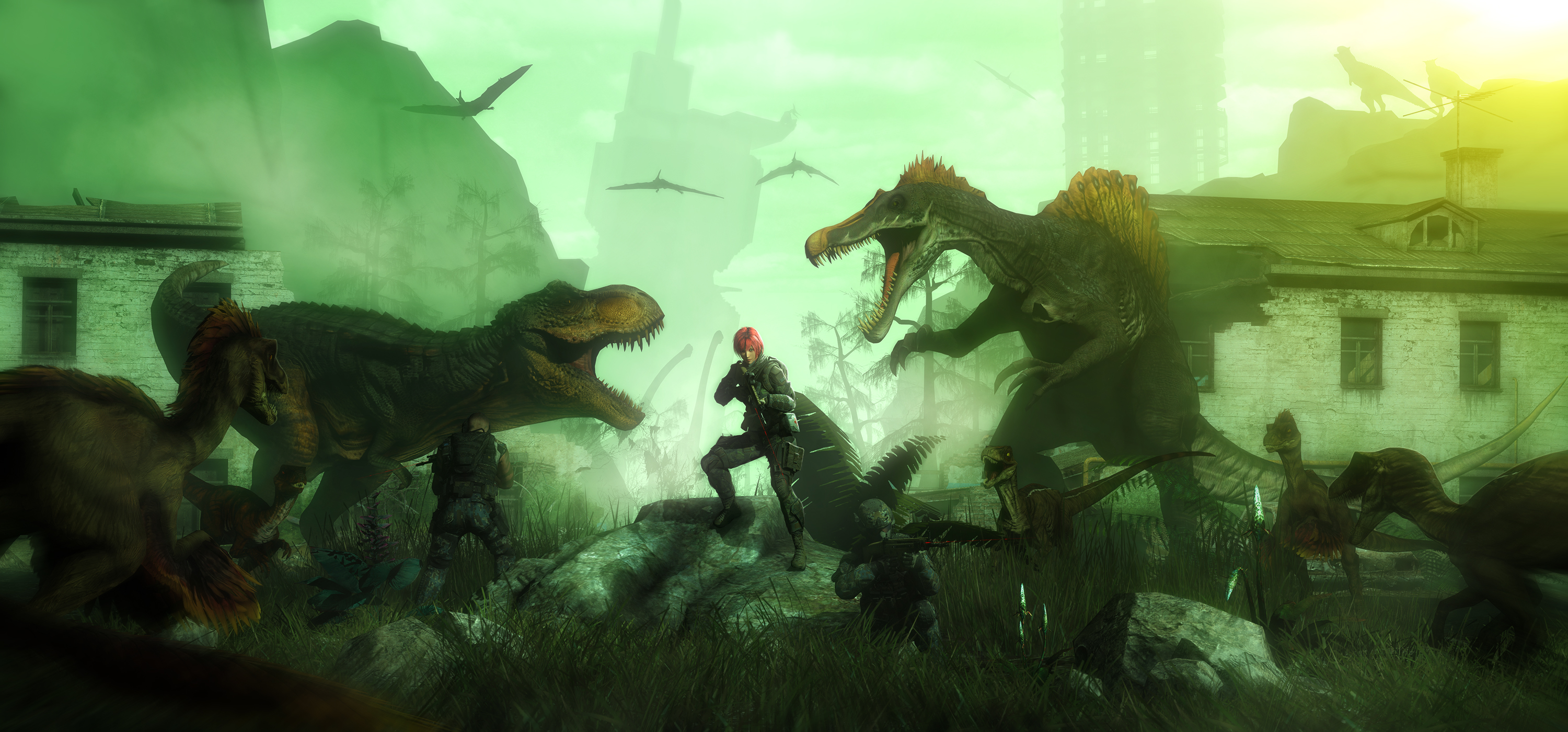 Nice wallpapers Dino Crisis 3000x1400px