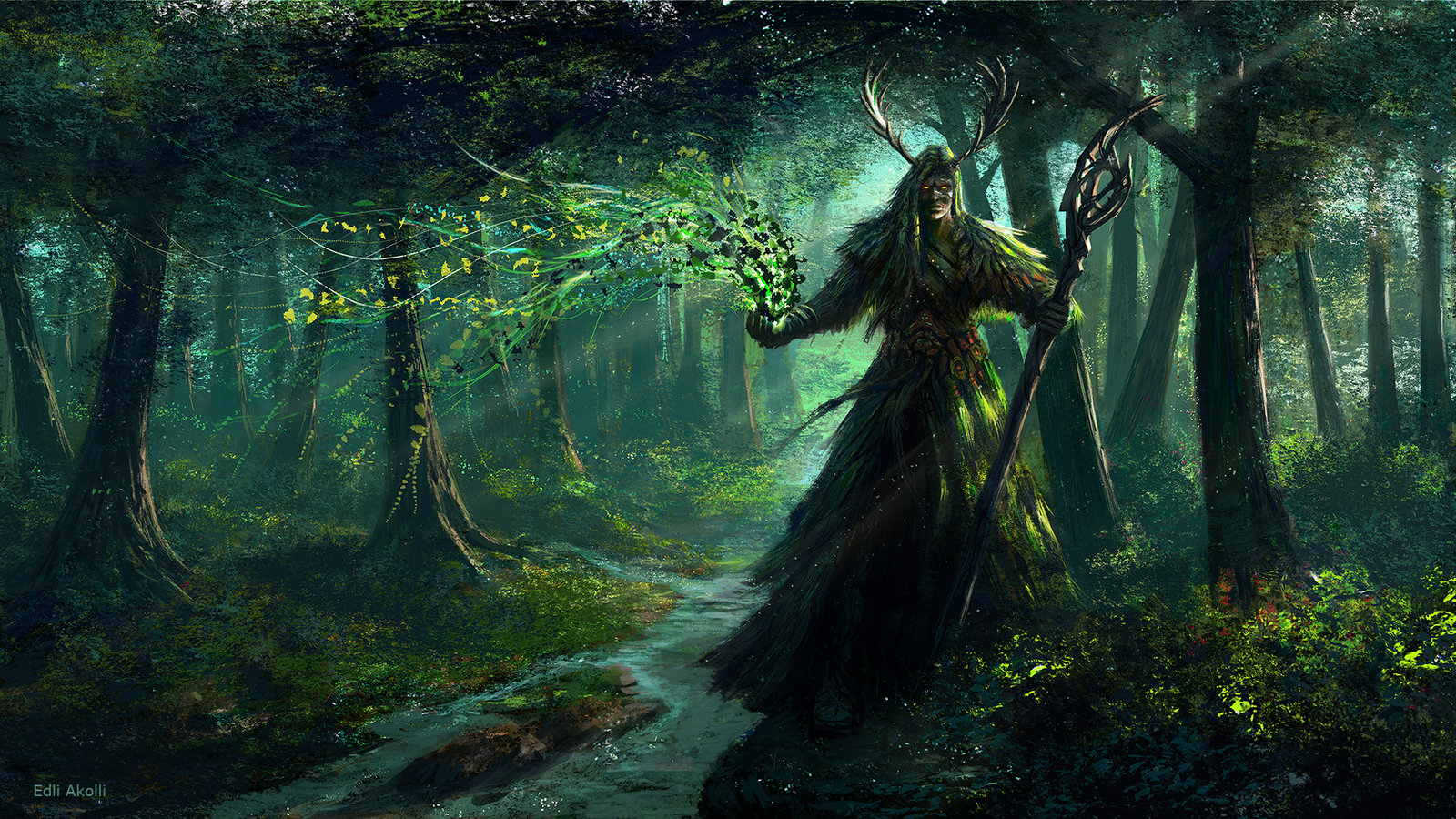 HD Quality Wallpaper | Collection: Fantasy, 1600x900 Druid