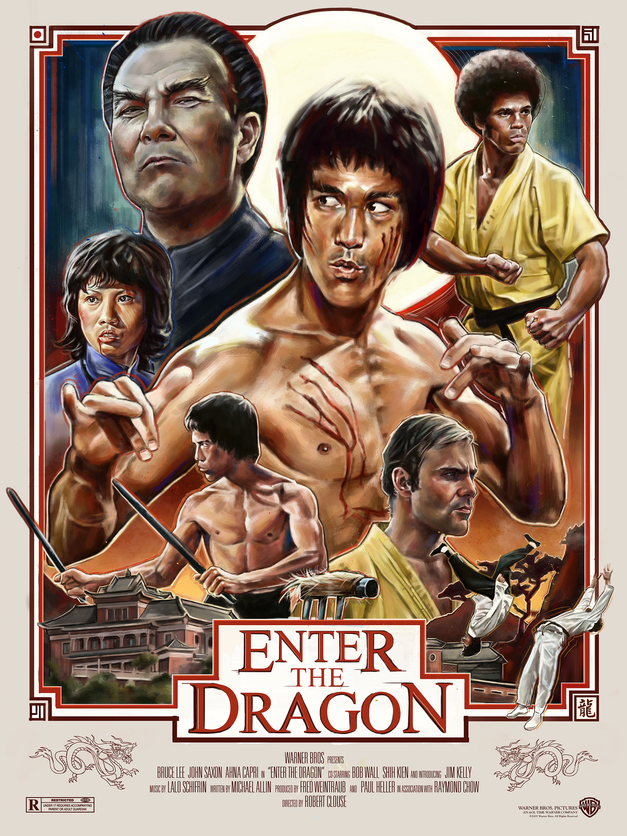 Enter The Dragon Bruce Lee Movie Poster Art Print A0 A1 A2 A3 A4 Maxi