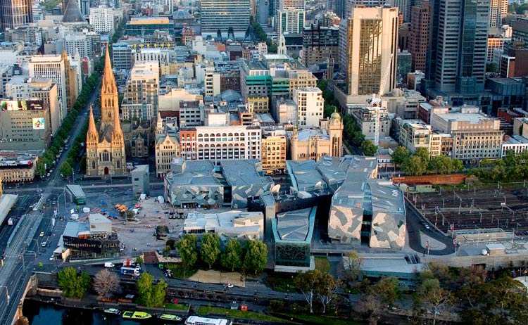 HD Quality Wallpaper | Collection: Man Made, 750x462 Federation Square Melbourne Australia