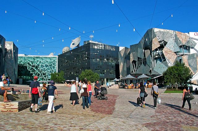 HD Quality Wallpaper | Collection: Man Made, 640x426 Federation Square Melbourne Australia