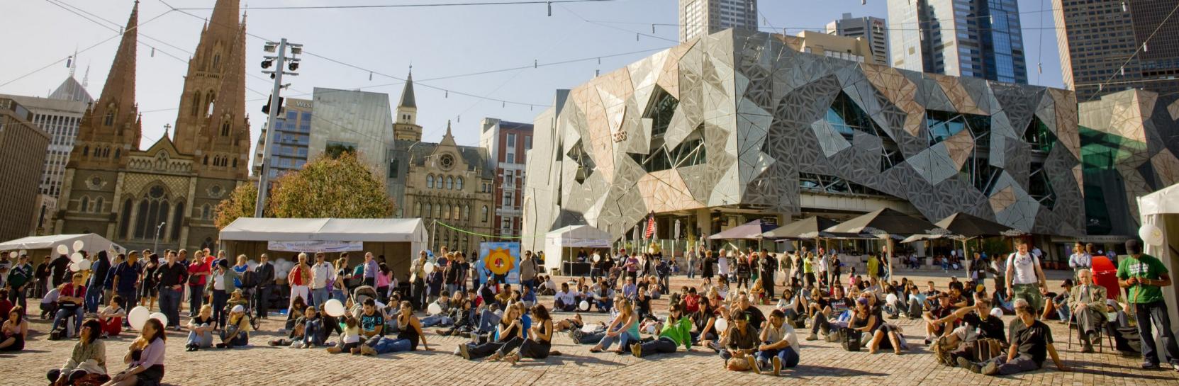 Federation Square Melbourne Australia High Quality Background on Wallpapers Vista