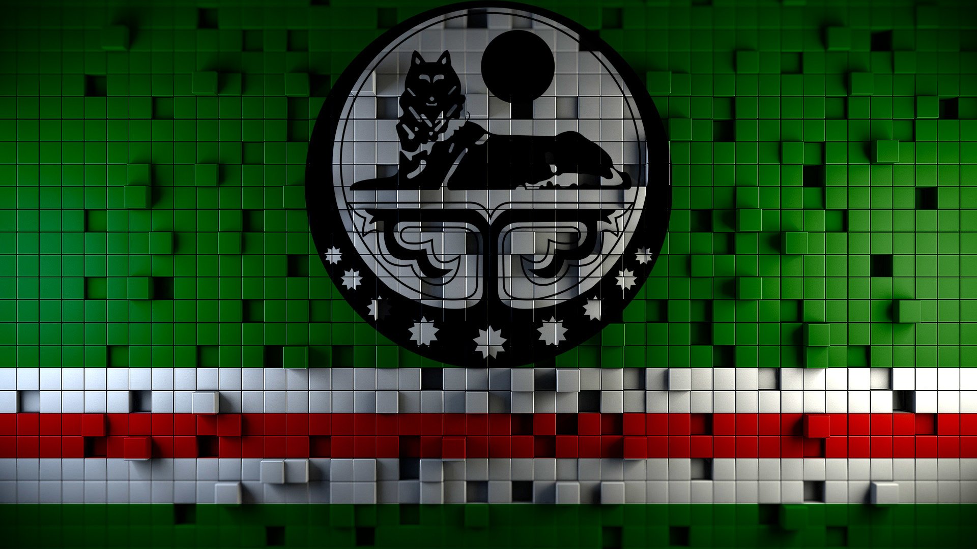 High Resolution Wallpaper | Flag Of Chechnya 1920x1080 px