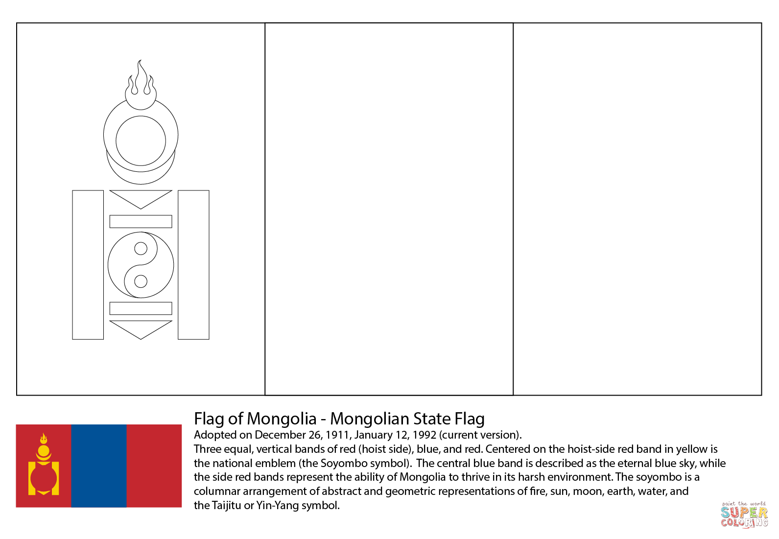 Flag Of Mongolia #3