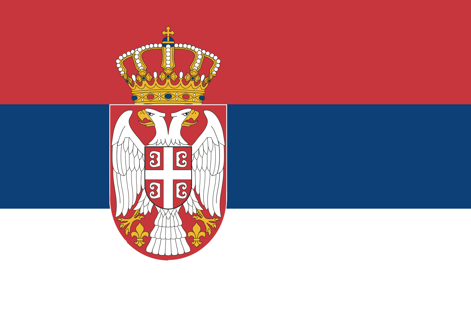HD Quality Wallpaper | Collection: Misc, 2000x1333 Flag Of Serbia