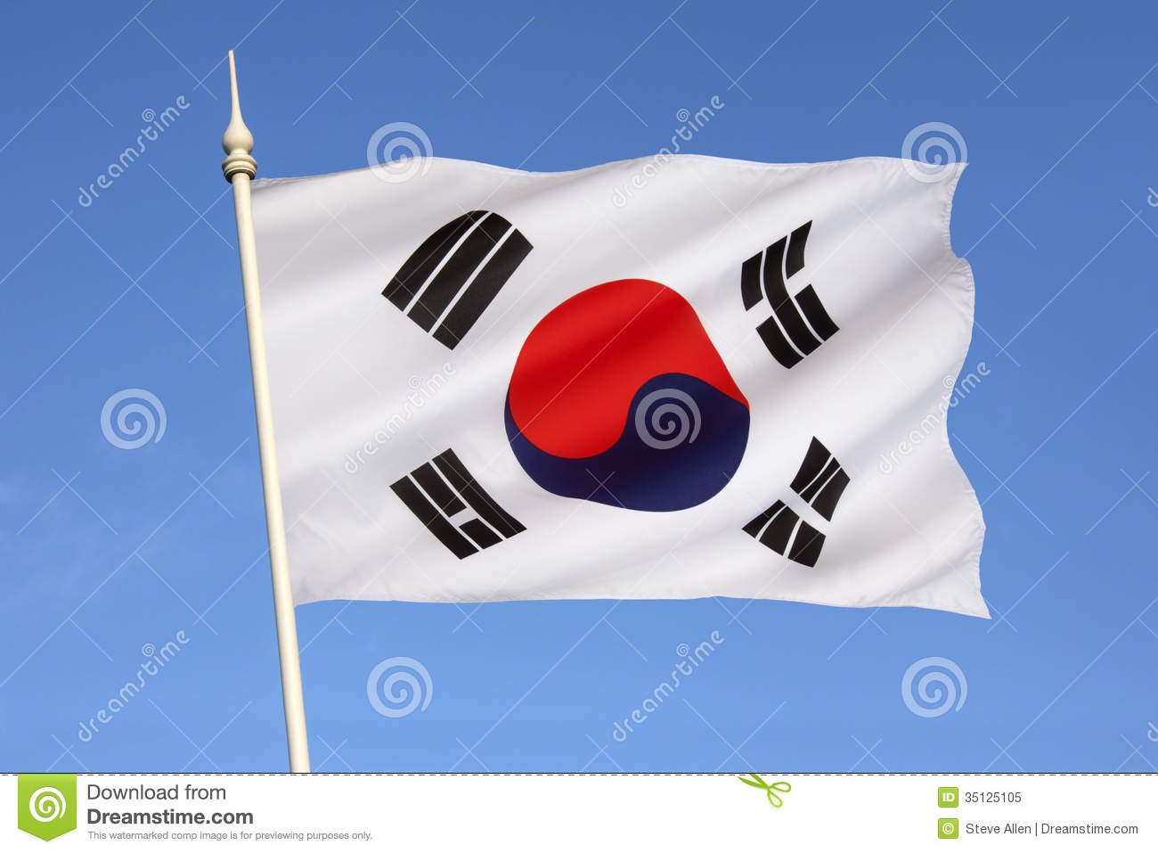 High Resolution Wallpaper | Flag Of South Korea 1300x957 px