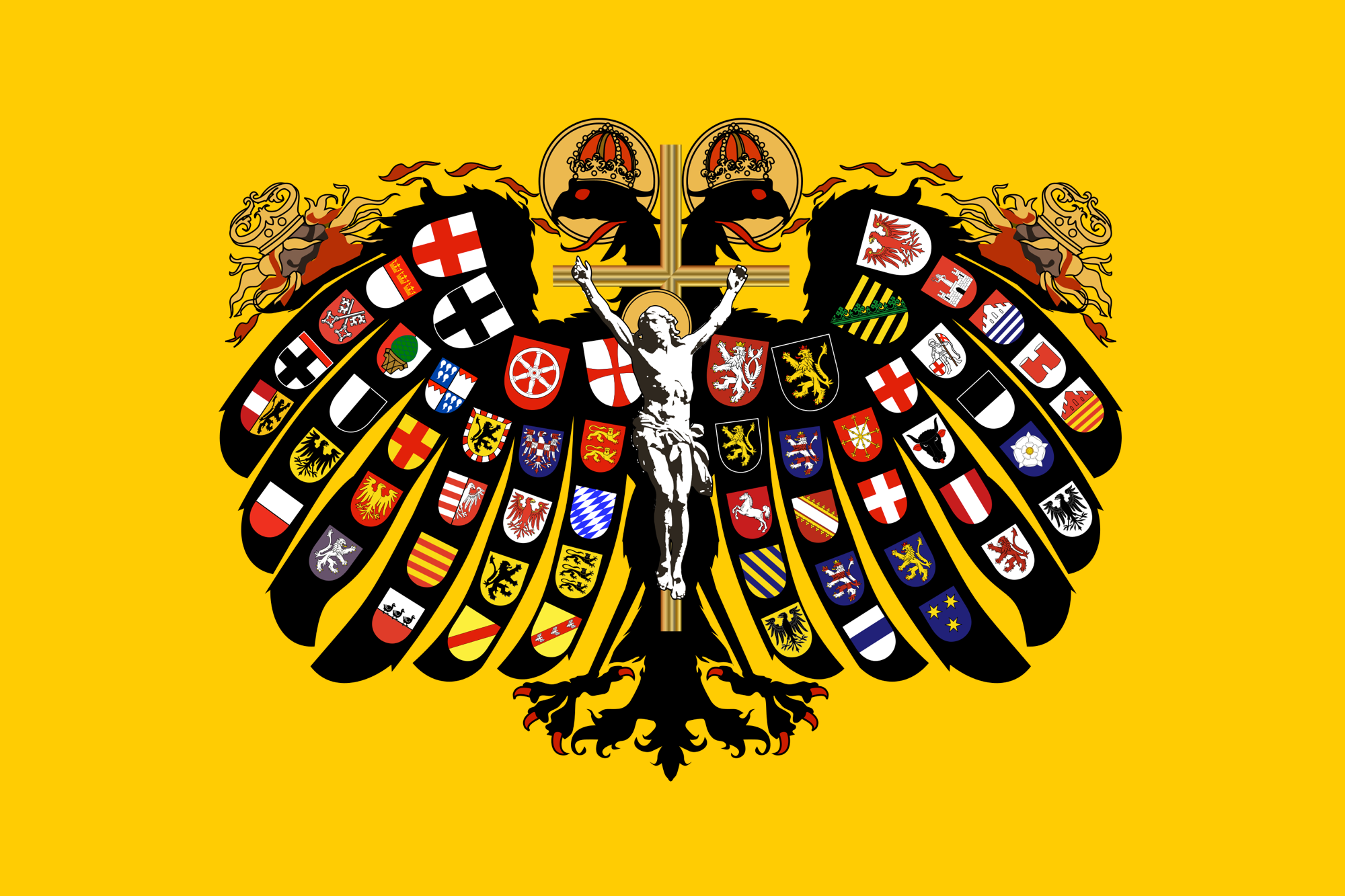 HD Quality Wallpaper | Collection: Misc, 2000x1333 Flags Of The Holy Roman Empire