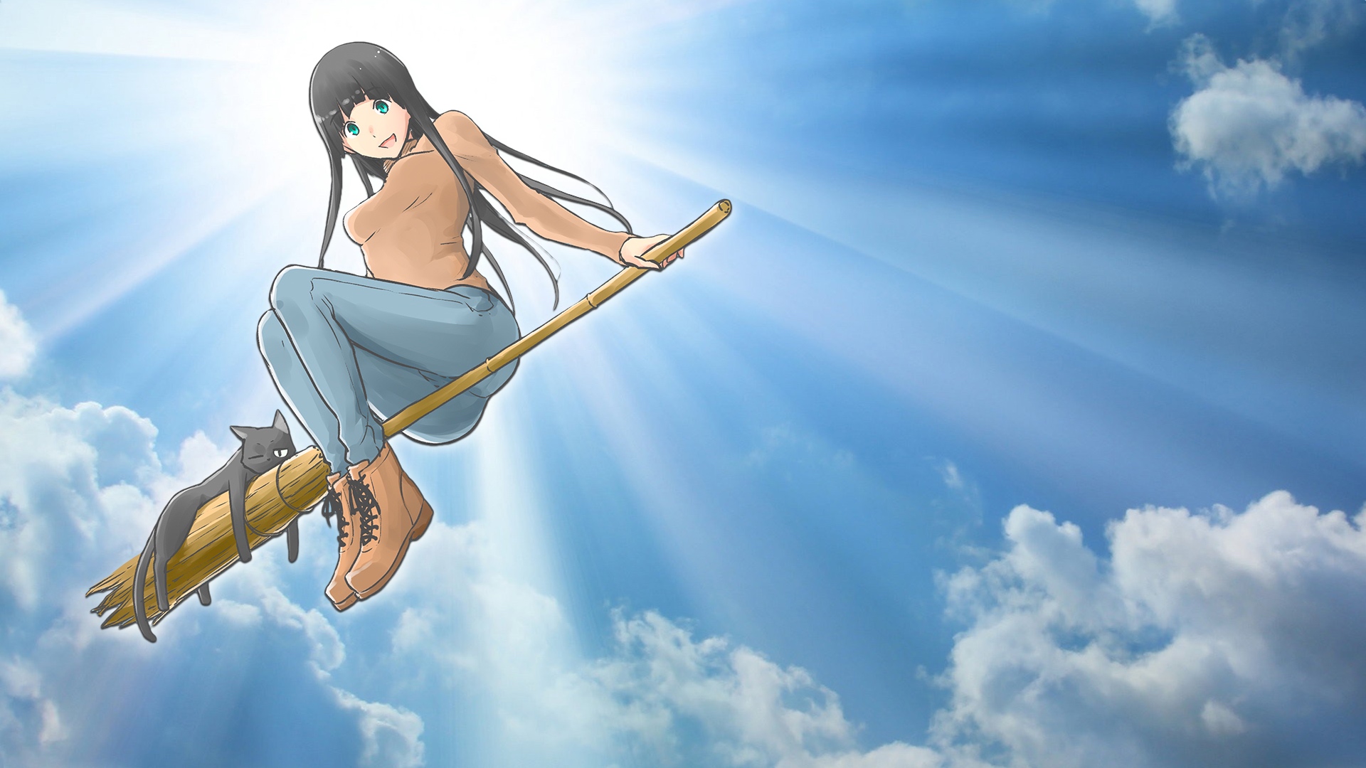 Flying Witch High Quality Background on Wallpapers Vista