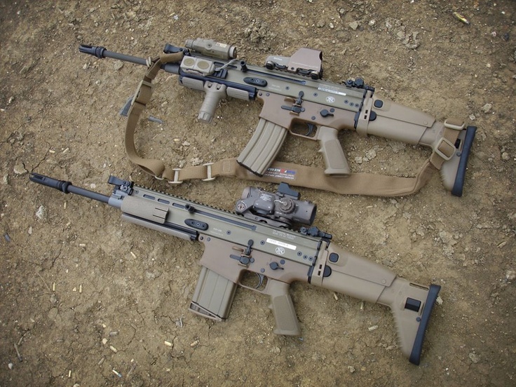 HD Quality Wallpaper | Collection: Weapons, 736x552 Fn Scar-l Rifle