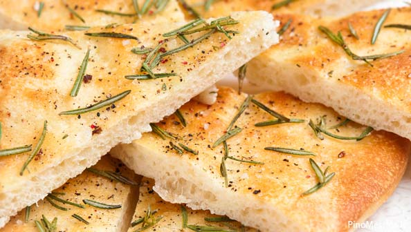 HD Quality Wallpaper | Collection: Food, 594x336 Focaccia