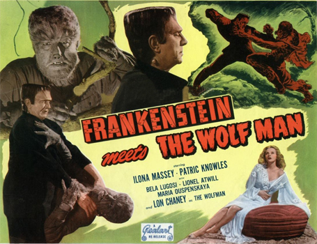 Frankenstein Meets The Wolf Man Backgrounds, Compatible - PC, Mobile, Gadgets| 455x350 px