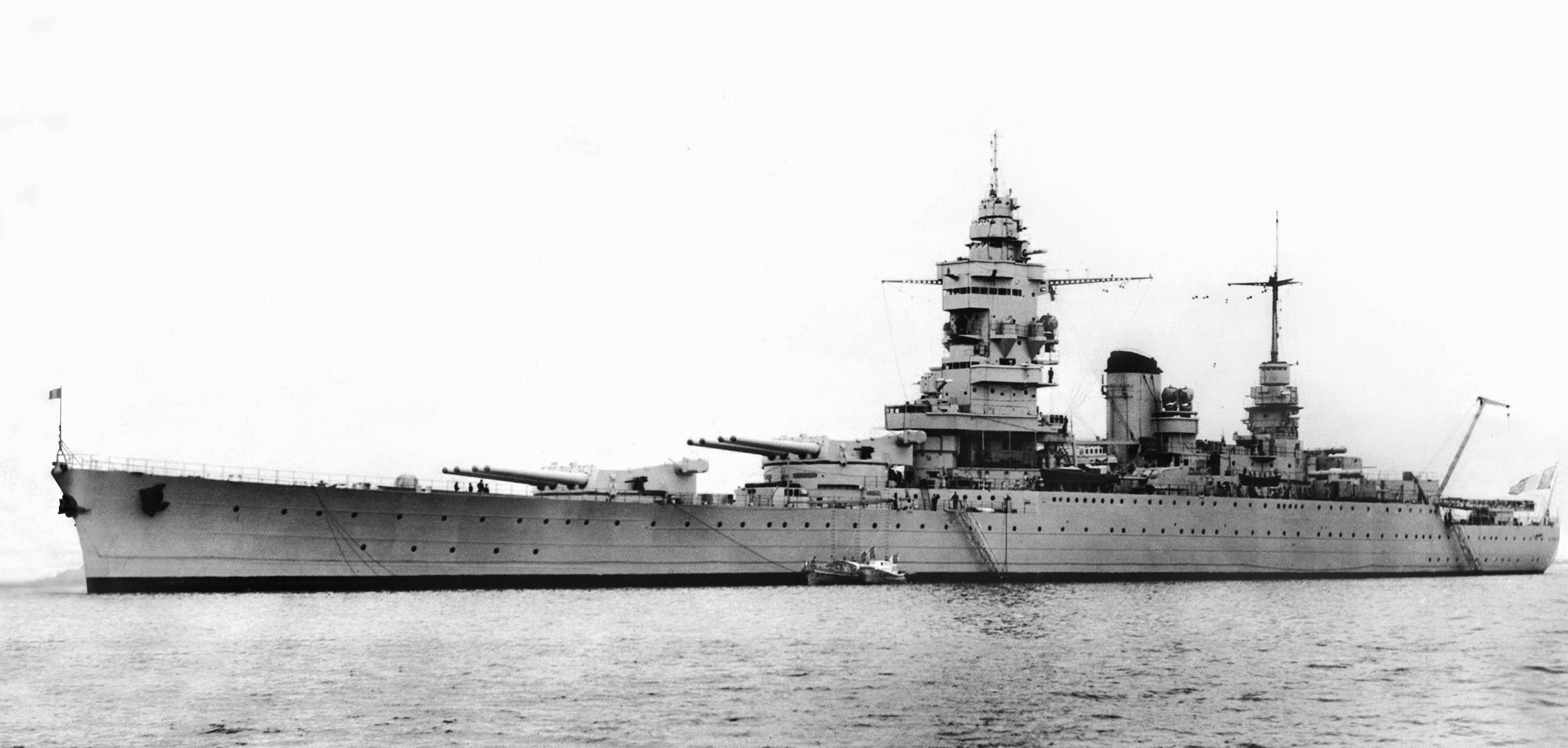 French Battleship Dunkerque Backgrounds, Compatible - PC, Mobile, Gadgets| 4000x1907 px