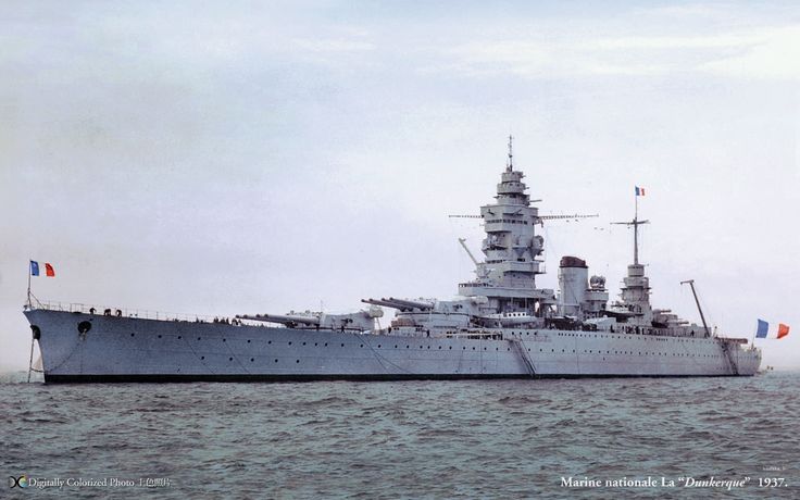 HD Quality Wallpaper | Collection: Military, 736x460 French Battleship Dunkerque