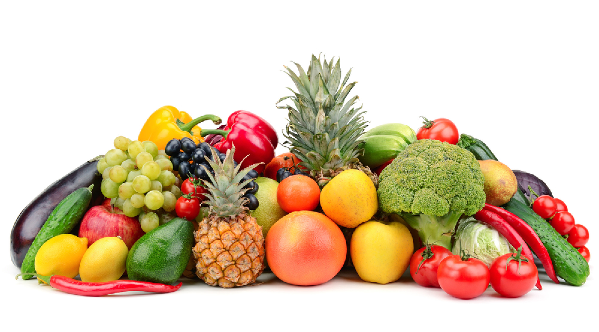 High Resolution Wallpaper | Fruits & Vegetables 2000x1108 px