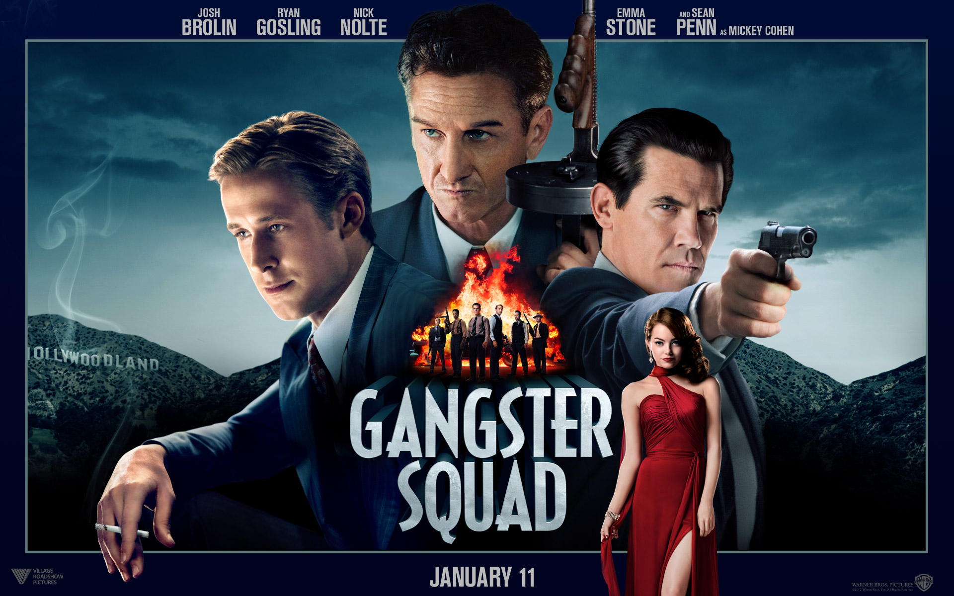 HD Quality Wallpaper | Collection: Movie, 1920x1200 Gangster Squad