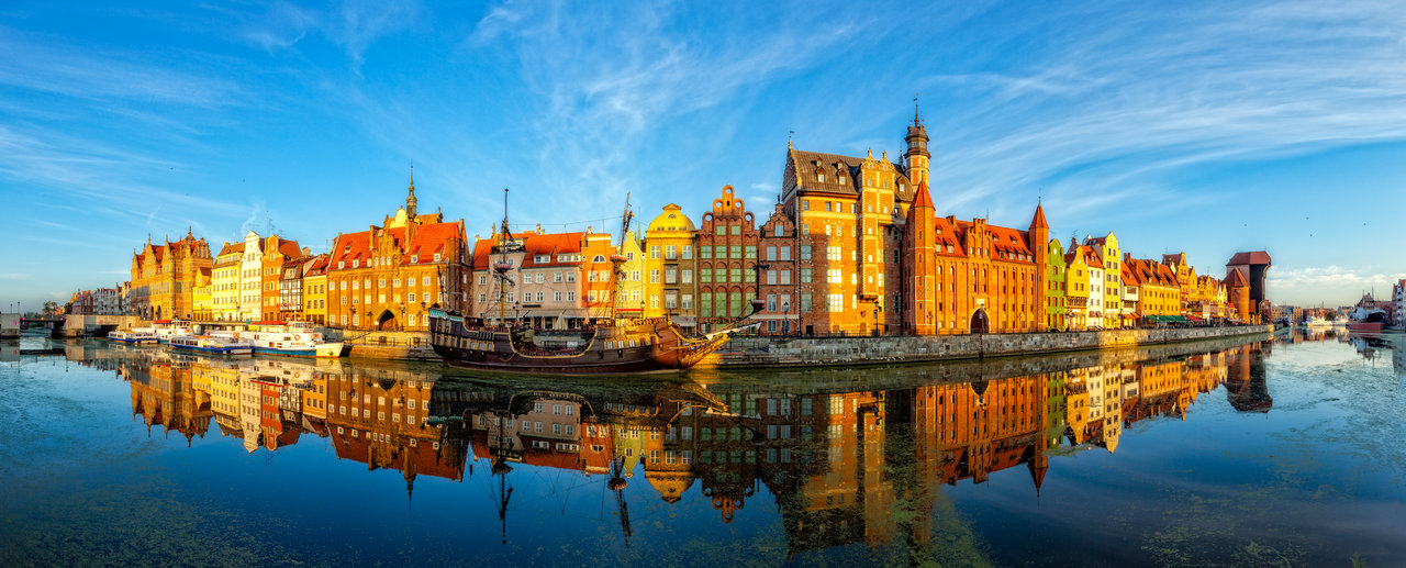 HD Quality Wallpaper | Collection: Man Made, 1280x517 Gdansk