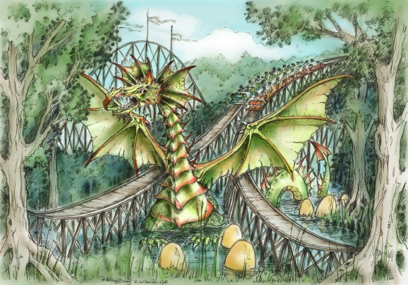 High Resolution Wallpaper | George And The Dragon Roller Coaster 800x560 px